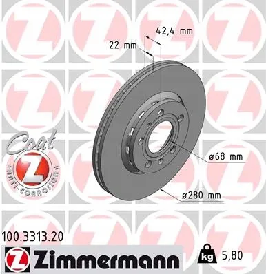 zimmermann-tarcza-ham-przod-vw-phaeton-stan-nowy