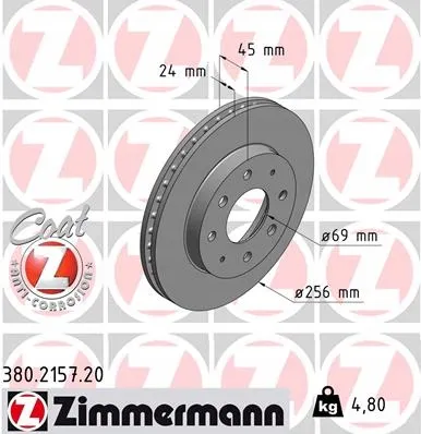 zimmermann-tarcze-std-klocki-std-przod-mitsubishi-stan-nowy