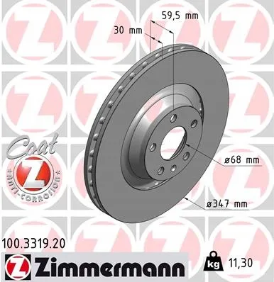 zimmermann-tarcze-std-klocki-std-przod-audi-stan-nowy