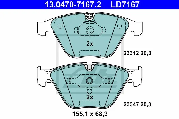 ate-ceramic-klocki-przod-bmw-5-e60-e61-oryginal-stan-nowy
