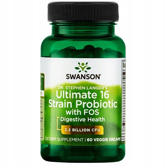 SWANSON Ultimate 16 strain probiotics 60 kapsułek Probiotyk - suplement die