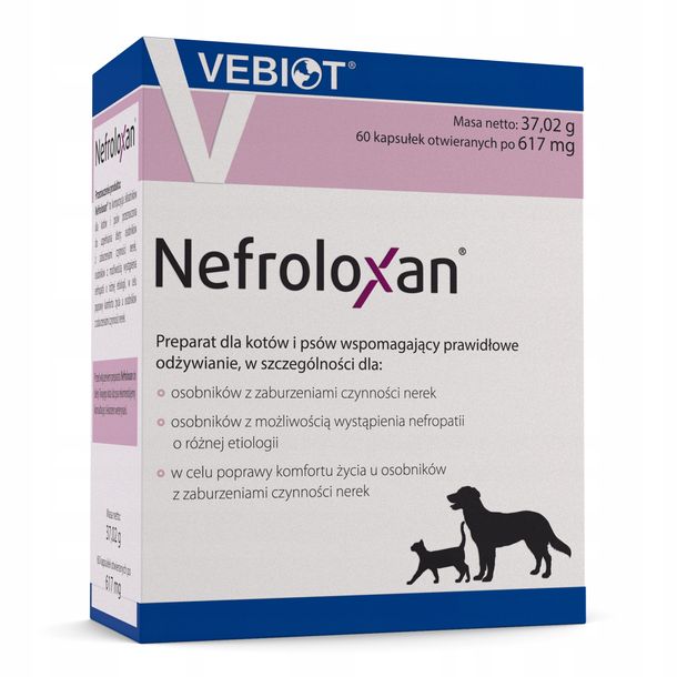 VEBIOT Nefroloxan dla psa kota na nerki 60 tab lek - ERLI.pl