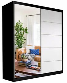 Zdjęcie produktu Szafa przesuwna komandor VISTA 05 -150 cm (czarna) GRATIS dostawa