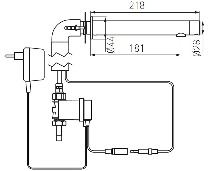 bora-sensor-power-safe-bezdotykowa-bateria-scienna-chrom-stan-nowy