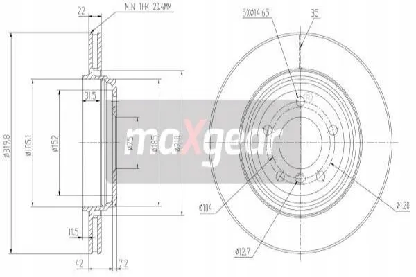 maxgear-19-1017-tarcza-ham-tyl-stan-nowy