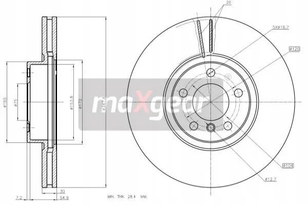 maxgear-19-2005-tarcza-ham-przod-stan-nowy