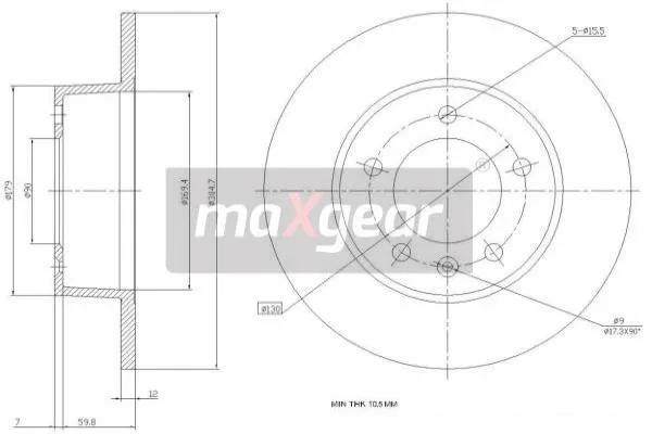 maxgear-19-0815-tarcza-ham-tyl-stan-nowy