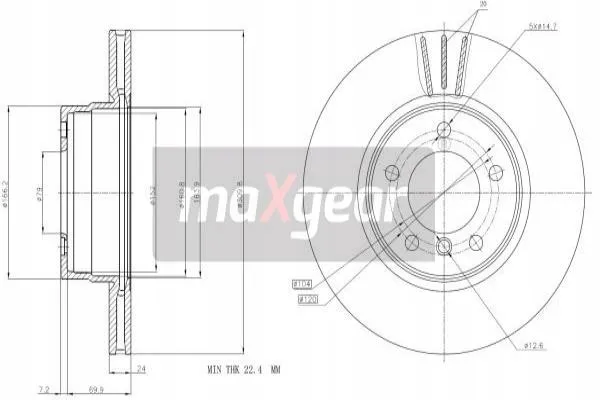 maxgear-19-1053-tarcza-ham-przod-stan-nowy