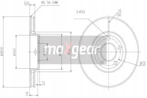 maxgear-19-0683-tarcza-ham-przod