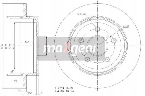maxgear-19-2279-tarcza-ham-tyl-stan-nowy