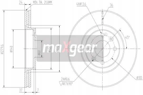 maxgear-19-0803-tarcza-ham-przod-producent-czesci-maxgear