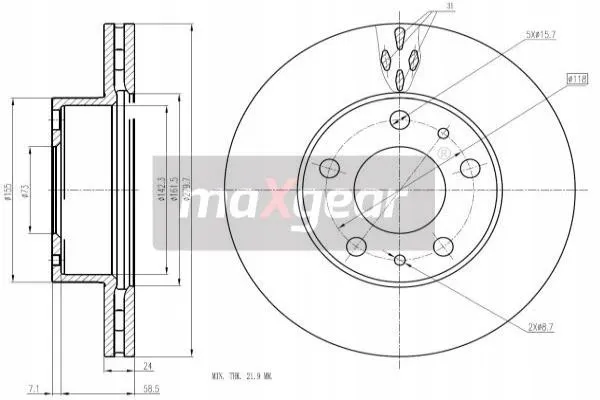 maxgear-19-2001-tarcza-ham-przod-stan-nowy