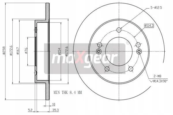 maxgear-19-2855max-tarcza-ham-tyl-stan-nowy