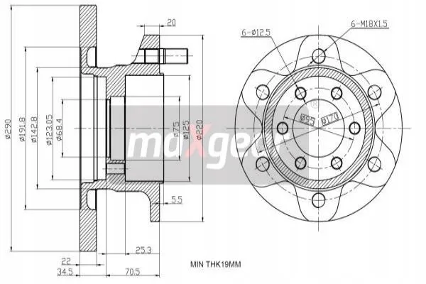 maxgear-19-1164-tarcza-ham-przod-stan-nowy