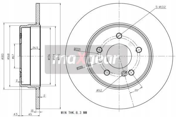 maxgear-19-0727-tarcza-ham-tyl-stan-nowy