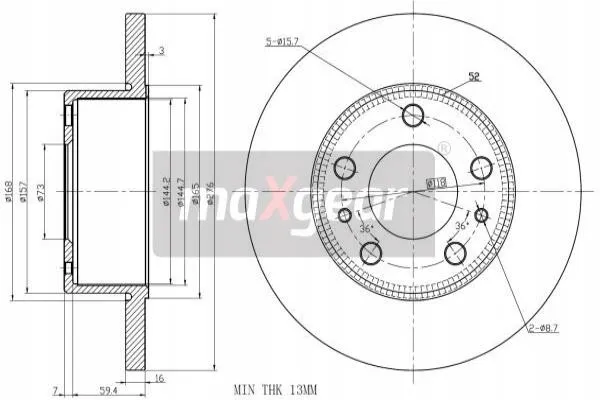 maxgear-19-1852-tarcza-ham-tyl-stan-nowy