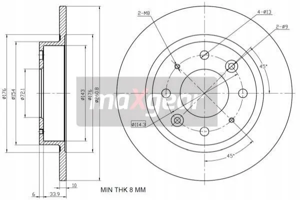 maxgear-19-1209-tarcza-ham-tyl-stan-nowy