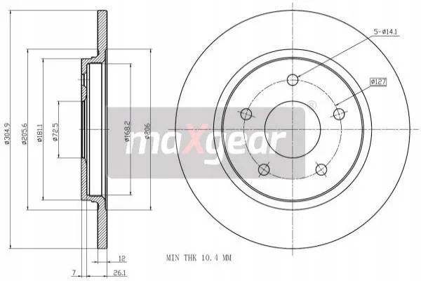 maxgear-19-2275-tarcza-ham-tyl-stan-nowy