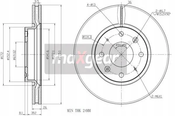 maxgear-19-2475-tarcza-ham-przod-stan-nowy