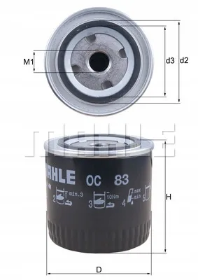 mahle-filtr-oleju-oc83-stan-nowy