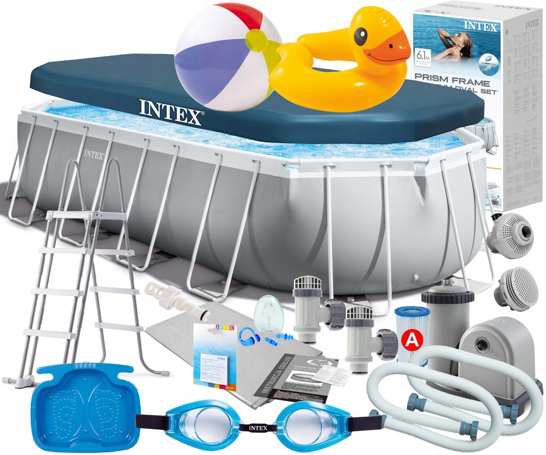 INTEX 26798 11w1 BASEN STELAŻOWY 610x305x122cm – 143348079 - ERLI.pl