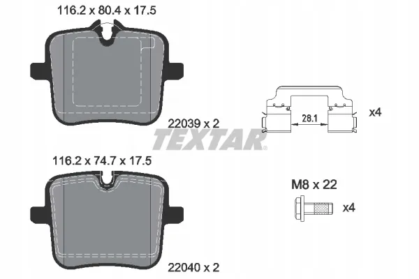 textar-klocki-hamulcowe-tyl-2203901-stan-nowy