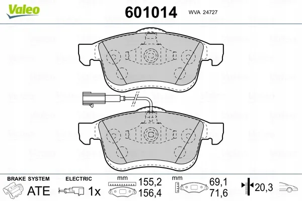 valeo-601014-klocki-ham-opel-combo-stan-nowy
