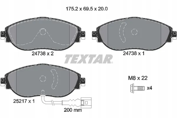 textar-klocki-przod-audi-a3-8v1-octavia-stan-nowy