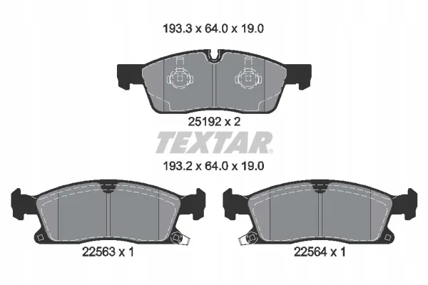 textar-klocki-hamulcowe-przod-2519209-stan-nowy
