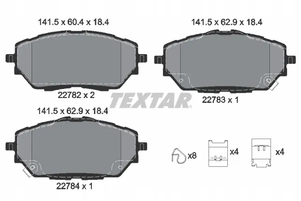 textar-klocki-hamulcowe-przod-2278201-stan-nowy