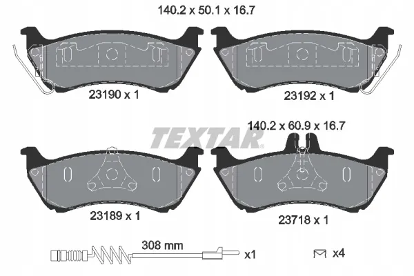 textar-klocki-hamulcowe-2319002-stan-nowy