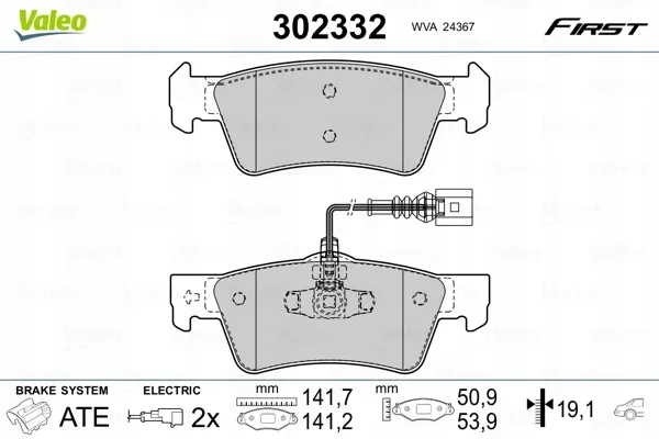 valeo-klocki-hamulcowe-302332-stan-nowy