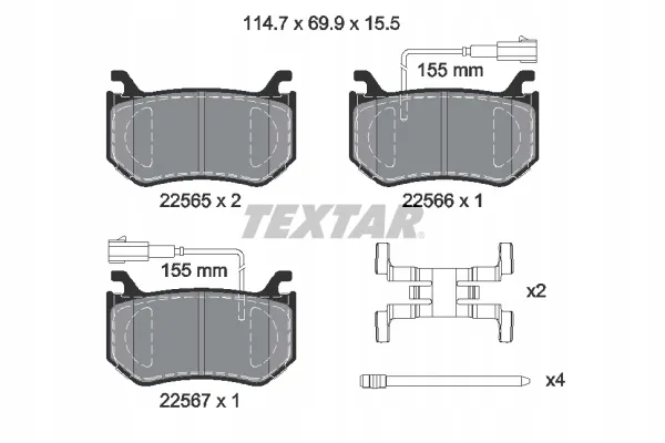 textar-klocki-hamulcowe-tyl-2256501-stan-nowy