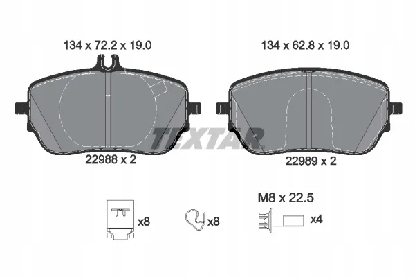 textar-klocki-hamulcowe-przod-2282401-stan-nowy