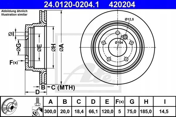 ate-tarcze-tyl-bmw-3-e90-e91-e92-e93-x1-e84-300mm-stan-nowy