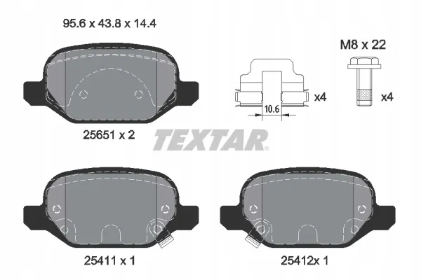textar-klocki-hamulcowe-tyl-2565101-stan-nowy