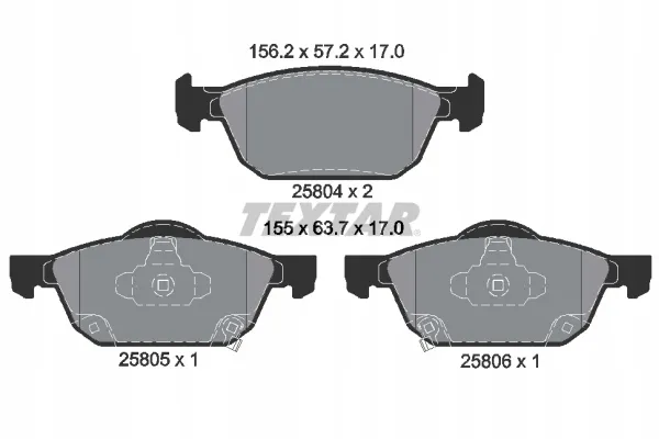 textar-klocki-hamulcowe-przod-2580401-stan-nowy