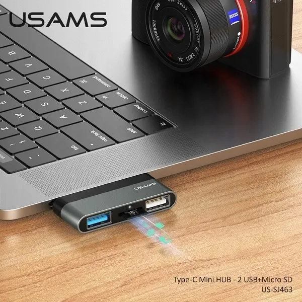usams-adapter-usb-c-mini-hub-2xusb-micro-sd-szary-waga-z-opakowaniem-0-15-kg-marka-mini