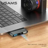 usams-adapter-usb-c-mini-hub-2xusb-micro-sd-szary-waga-z-opakowaniem-0-15-kg-marka-mini