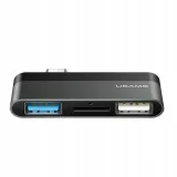 usams-adapter-usb-c-mini-hub-2xusb-micro-sd-szary-marka-mini-stan-nowy
