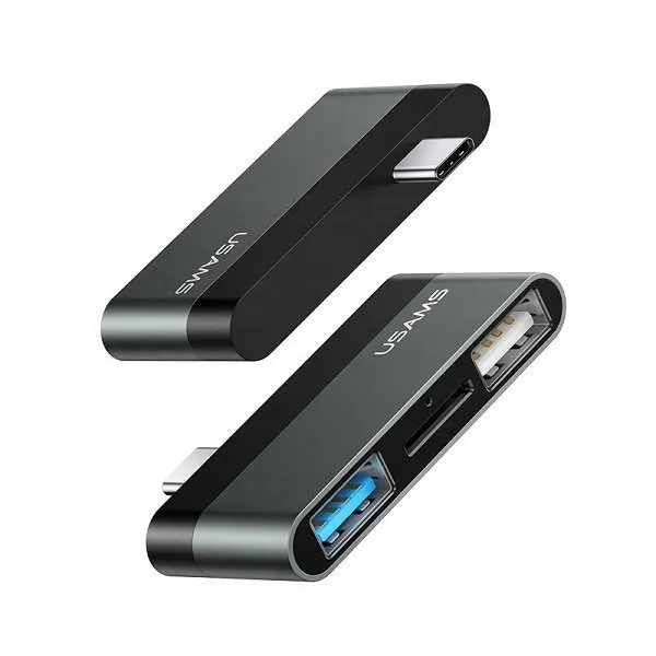 usams-adapter-usb-c-mini-hub-2xusb-micro-sd-szary-marka-mini-waga-z-opakowaniem-0-15-kg