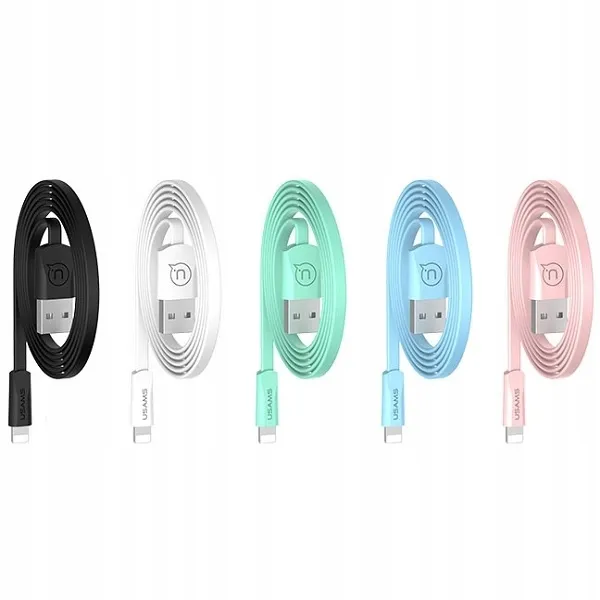 usams-kabel-plaski-u2-lightning-12m-niebiesk-blue-stan-nowy