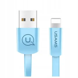 usams-kabel-plaski-u2-lightning-12m-niebiesk-blue