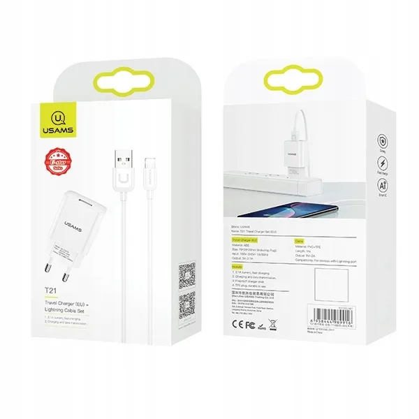 usams-lad-siec-1xusb-t21-lightning-bialy-white-2