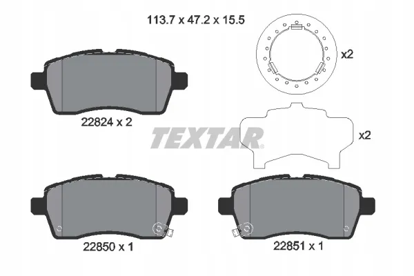 textar-klocki-hamulcowe-przod-2282401-stan-nowy