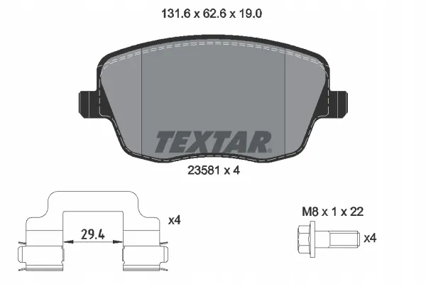 textar-klocki-hamulcowe-2358101-stan-nowy