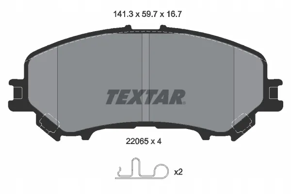 textar-klocki-hamulcowe-przod-2206503-stan-nowy