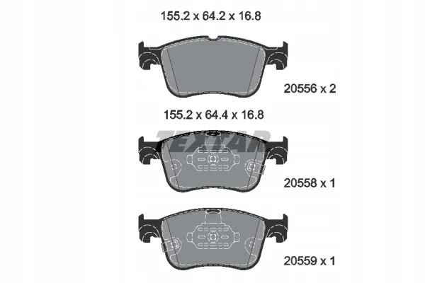 textar-klocki-hamulcowe-przod-2055601-stan-nowy