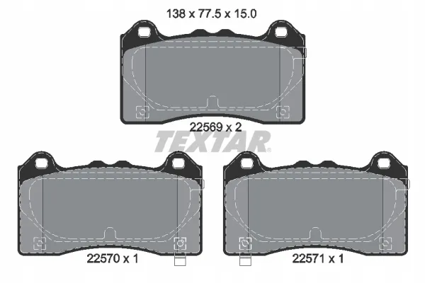 textar-klocki-hamulcowe-przod-2256901-stan-nowy