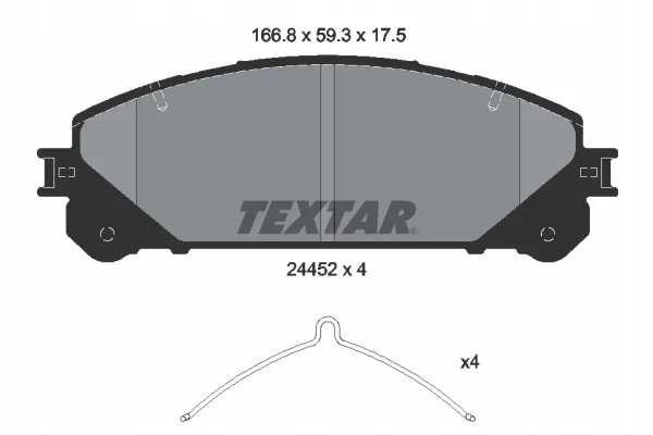 textar-klocki-hamulcowe-przod-2445201-stan-nowy